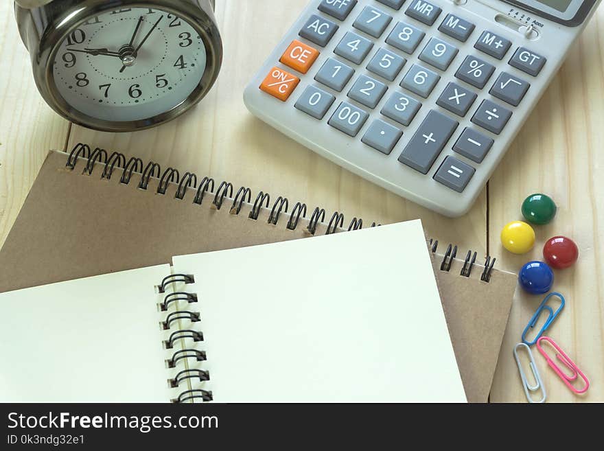 Office desk with copy space. Digital devices wireless keyboard and mouse on office table with notepad and cup of coffee,you can ap