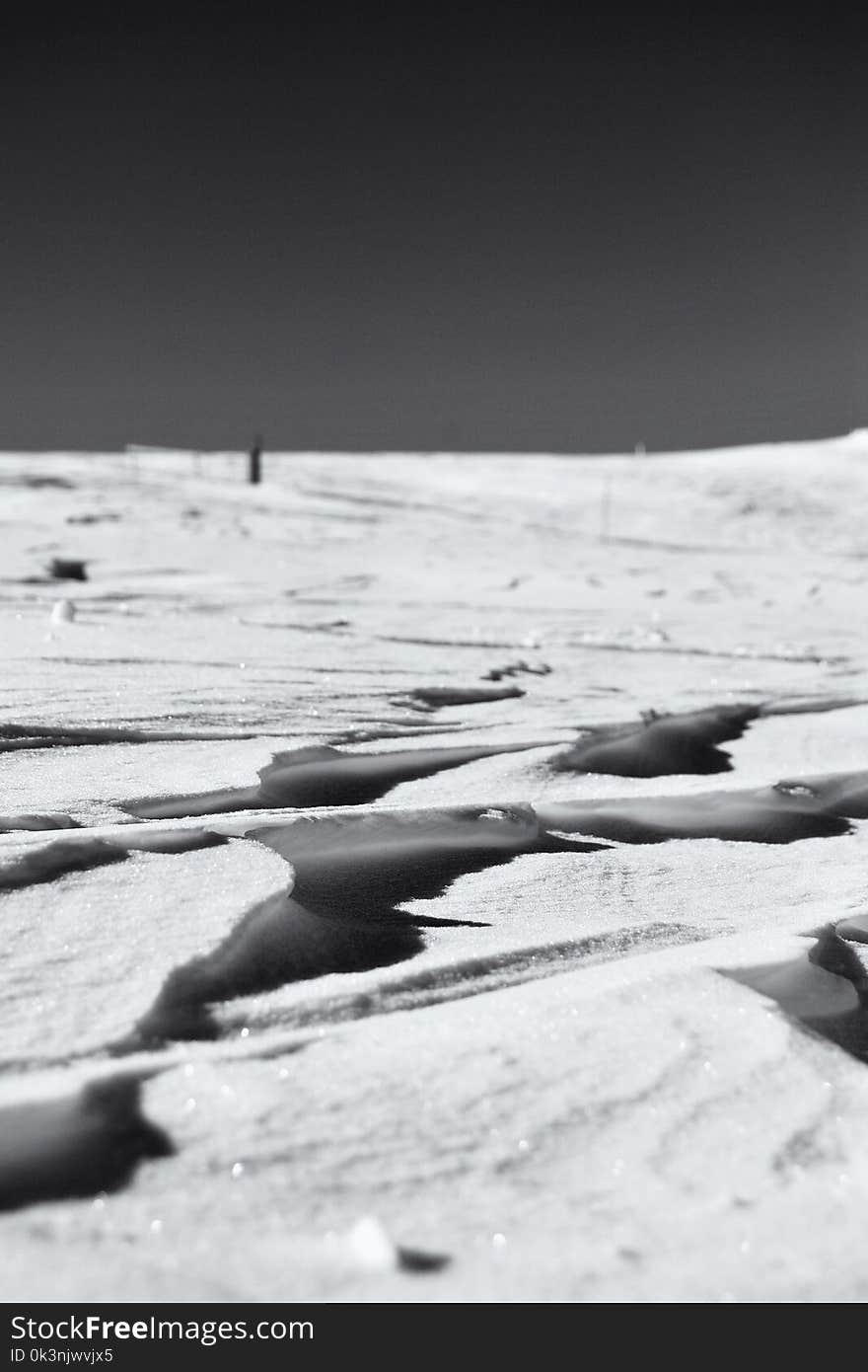 Snow Covered Ground Field