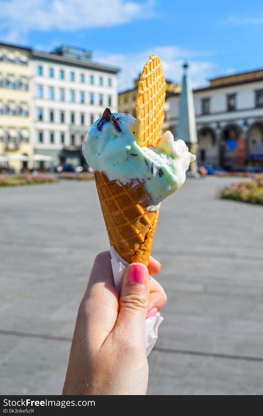 Person Holding Ice Cream