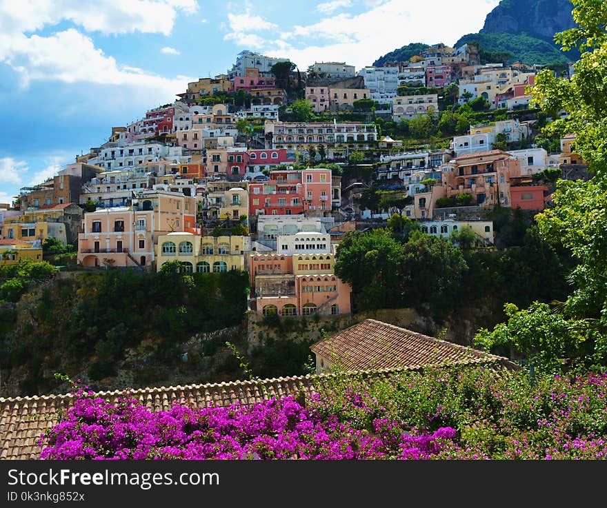 Concrete Houses Near the Mountain