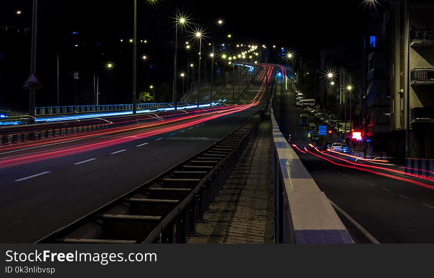 Time Lapse Photo of Road With Cars Passing