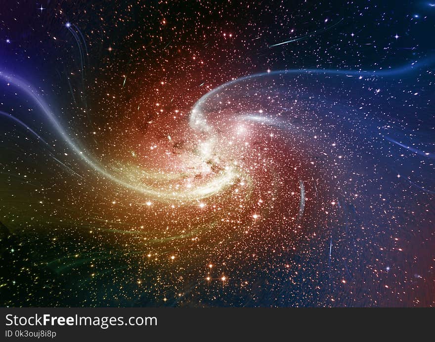 Stars, dust and gas nebula in a far galaxy. Elements of this image furnished by NASA