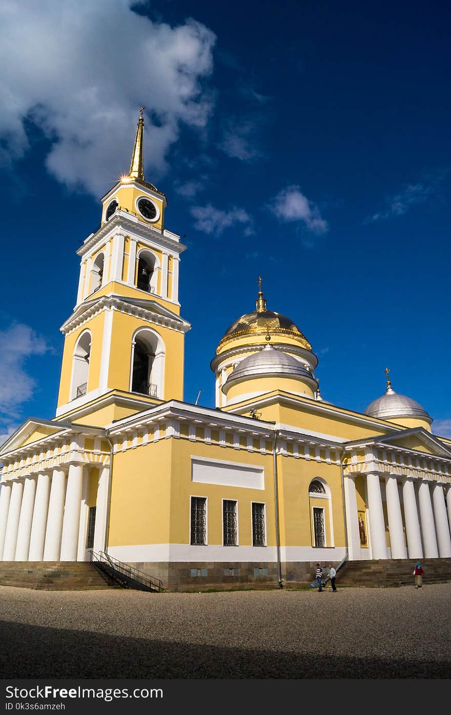 Epiphany Cathedral in Nilov Monastery on the lake Seliger, Tver region.