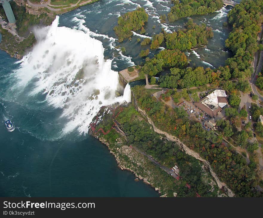 Niagara fall aerial view