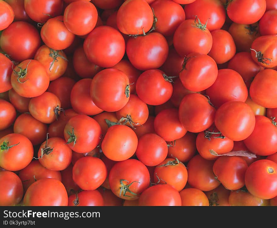 image of fresh tomatoes in basket.