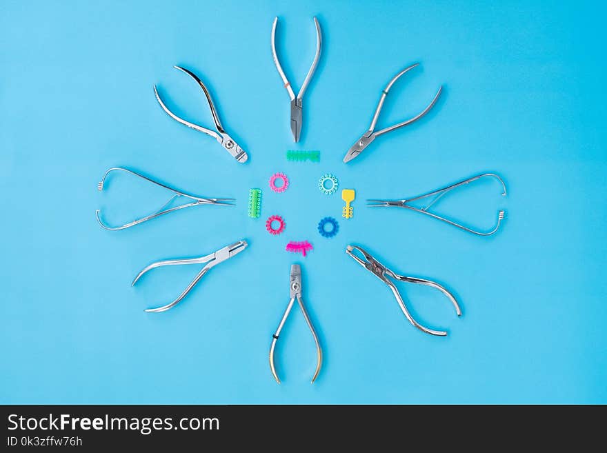 Orthodontic appliance tools.