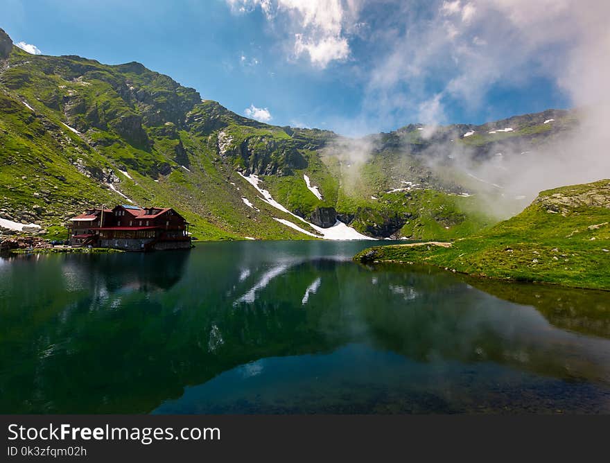 Beautiful landscape of Balea Lake