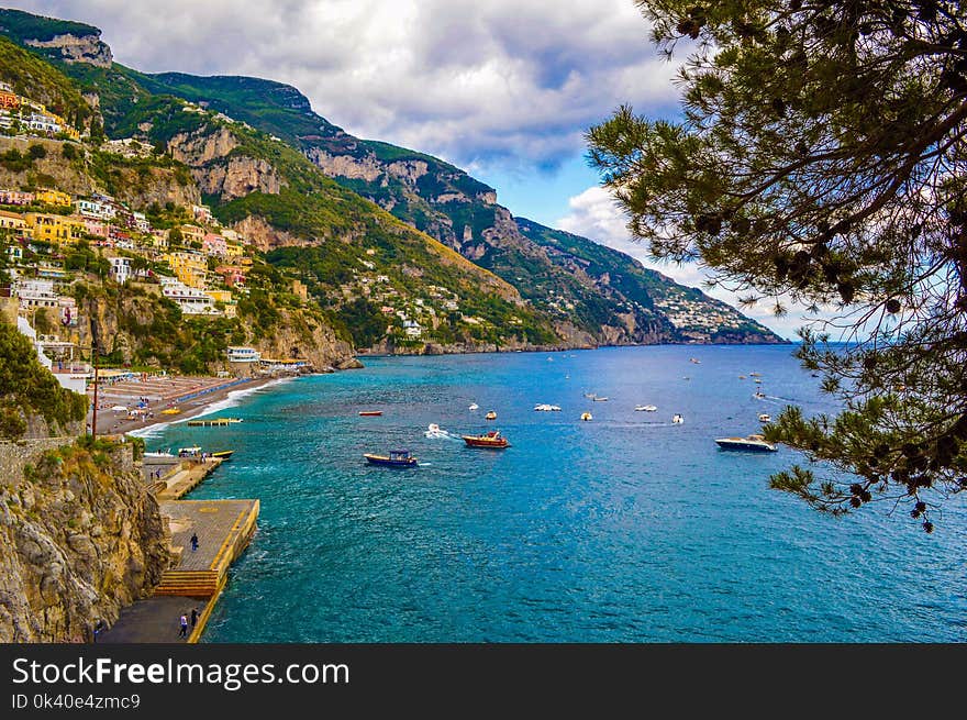 High-angle Photography of Sailing Boats