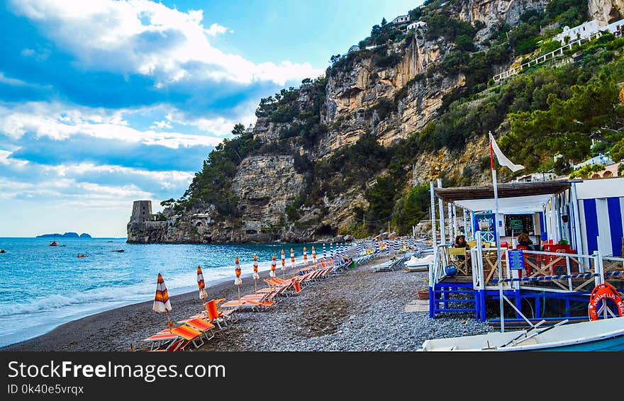 Seashore With Booths