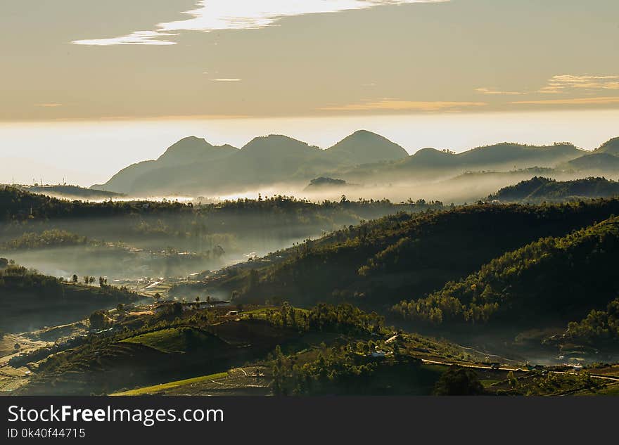 Aerial Photography of Mountain