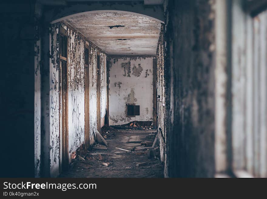 Photo of White and Gray Hallway