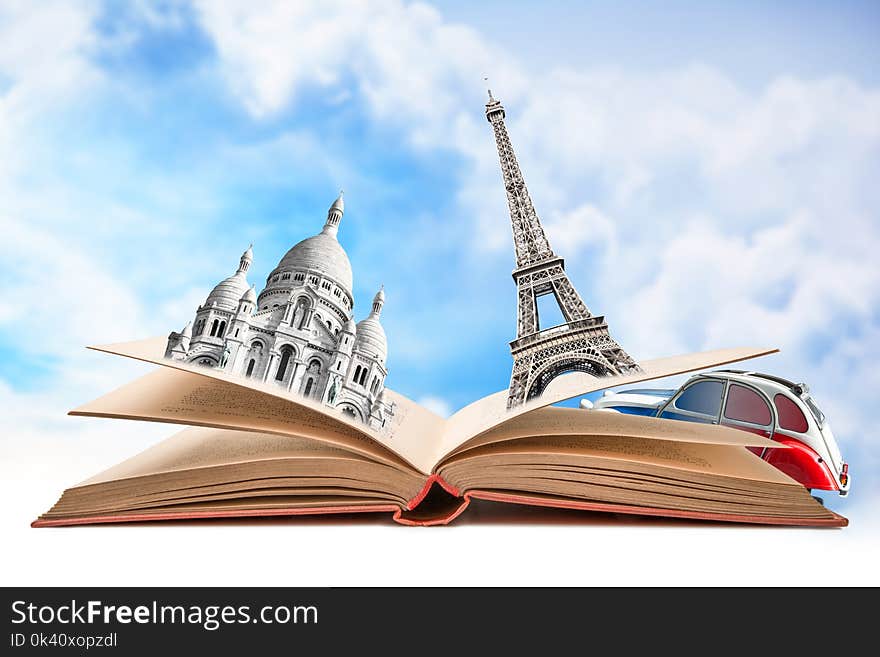 Book with monuments of Paris