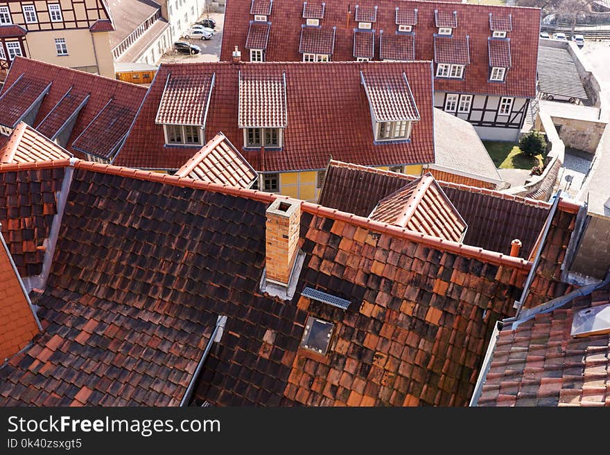 Over the roofs of the old town of Quedlinburg