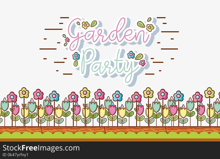 Garden party cartoons