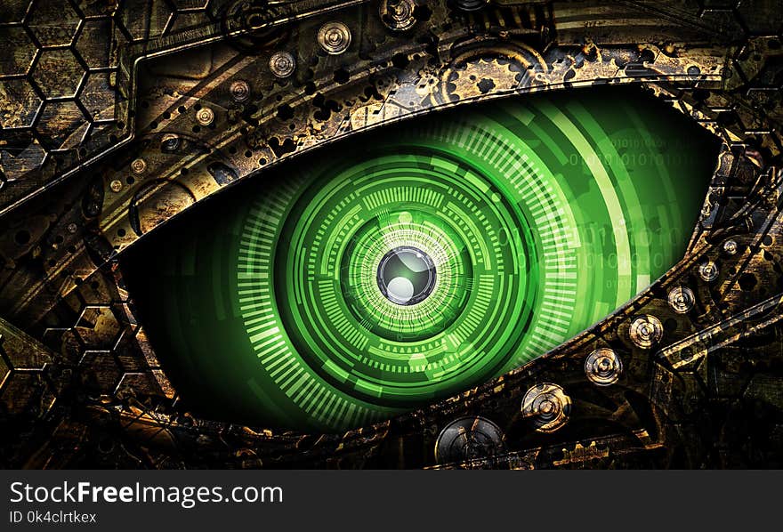 Abstract robot eye background