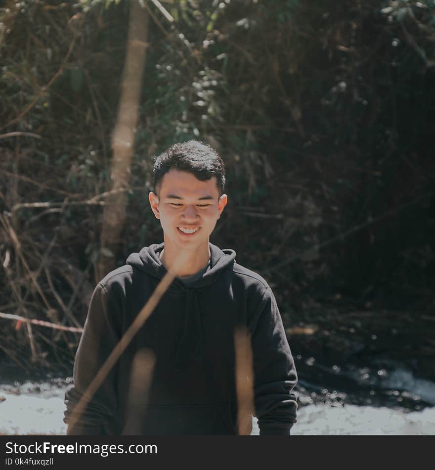 Photo of Man Wearing Black Hoodie