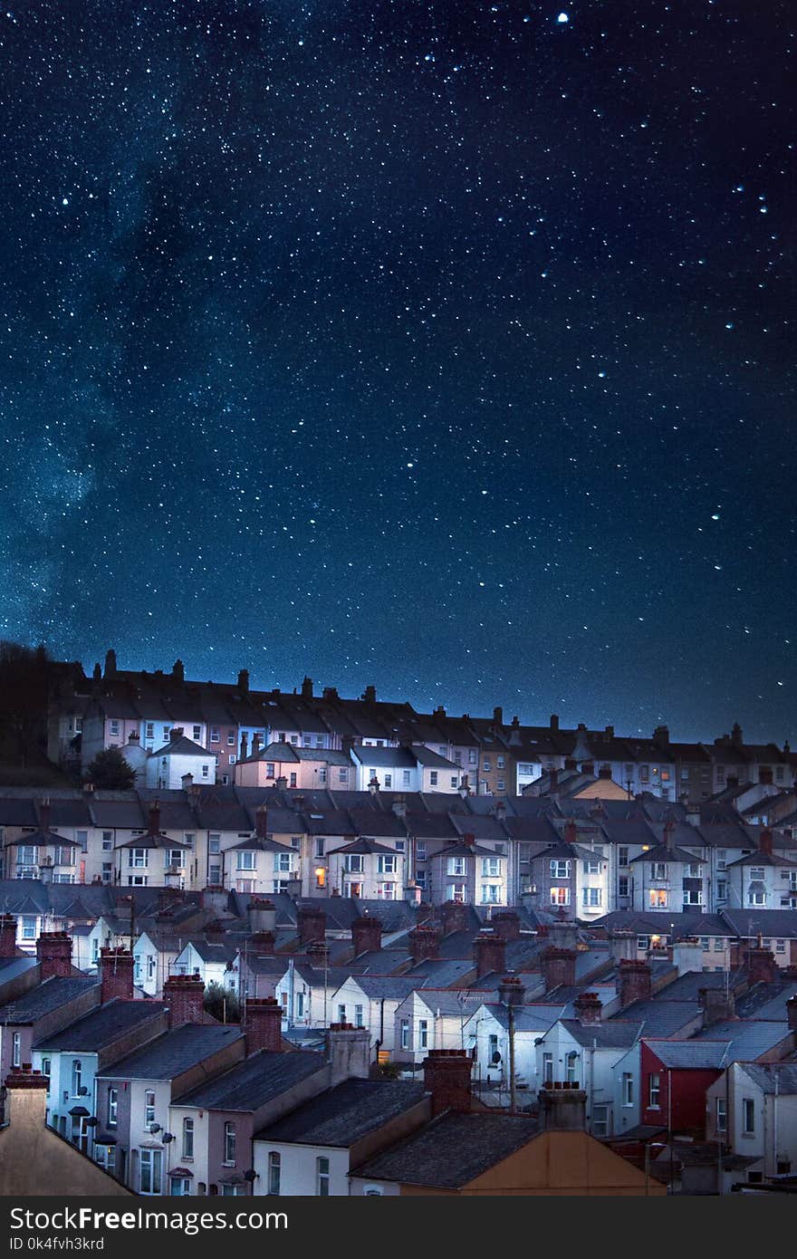 Photo of Houses Under Starry Skies