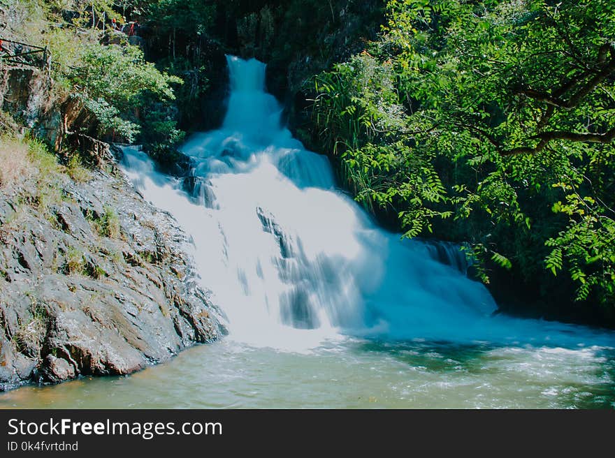 Time Lapse Photo of Waterfalls