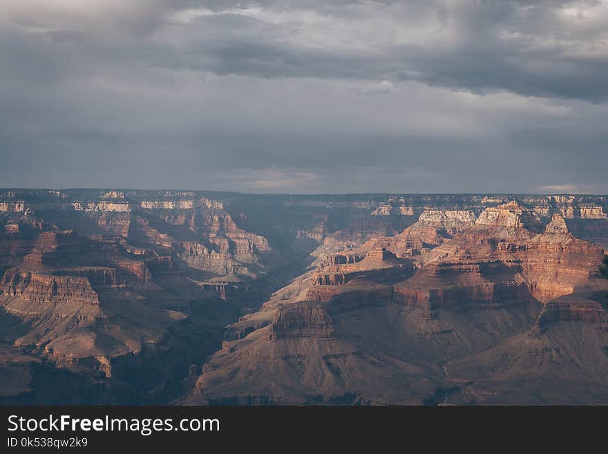 Aerial Photography of Brown Mountains