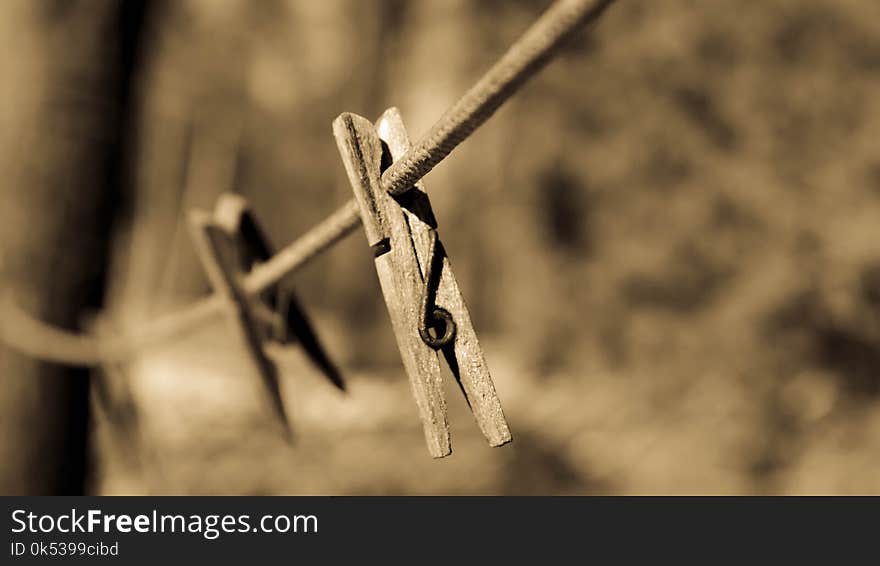 Close-up Photography of Brown Wooden Clip