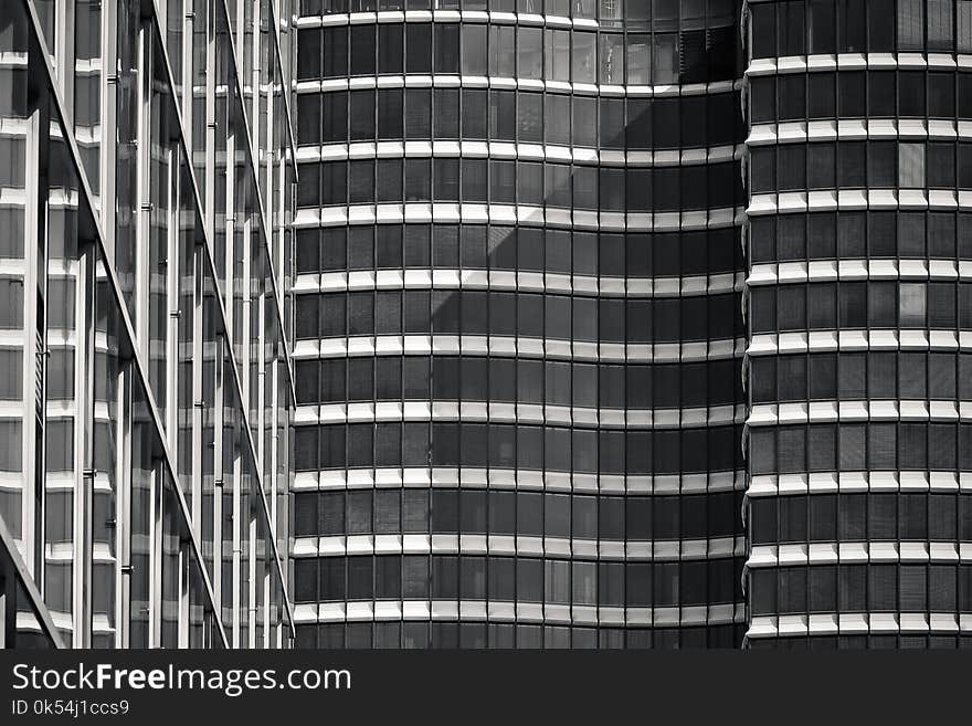 Black And White, Building, Metropolis, Architecture