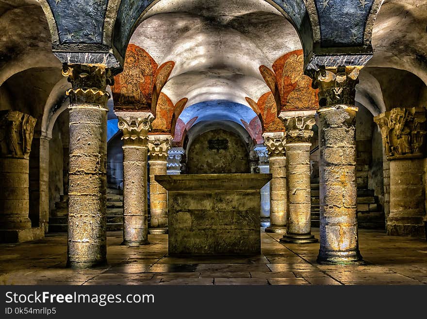 Column, Arch, Historic Site, Medieval Architecture