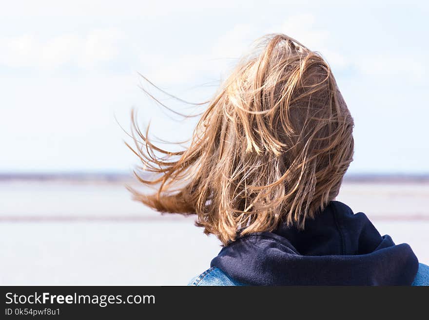 Hair, Human Hair Color, Girl, Water