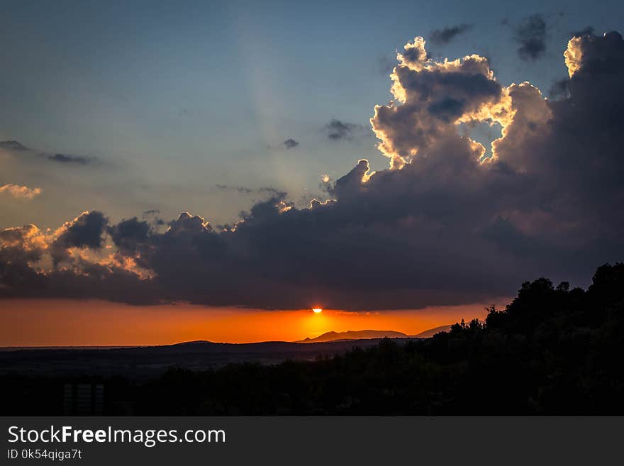 Sky, Cloud, Afterglow, Horizon