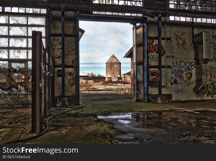 Ruins, Building, Window