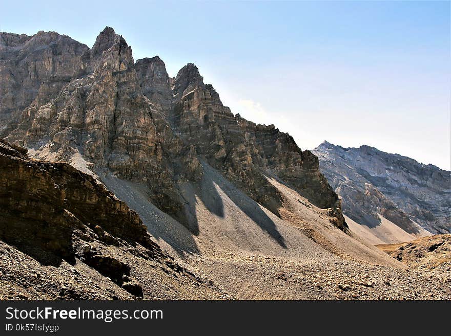 Badlands, Ridge, Mountainous Landforms, Mountain