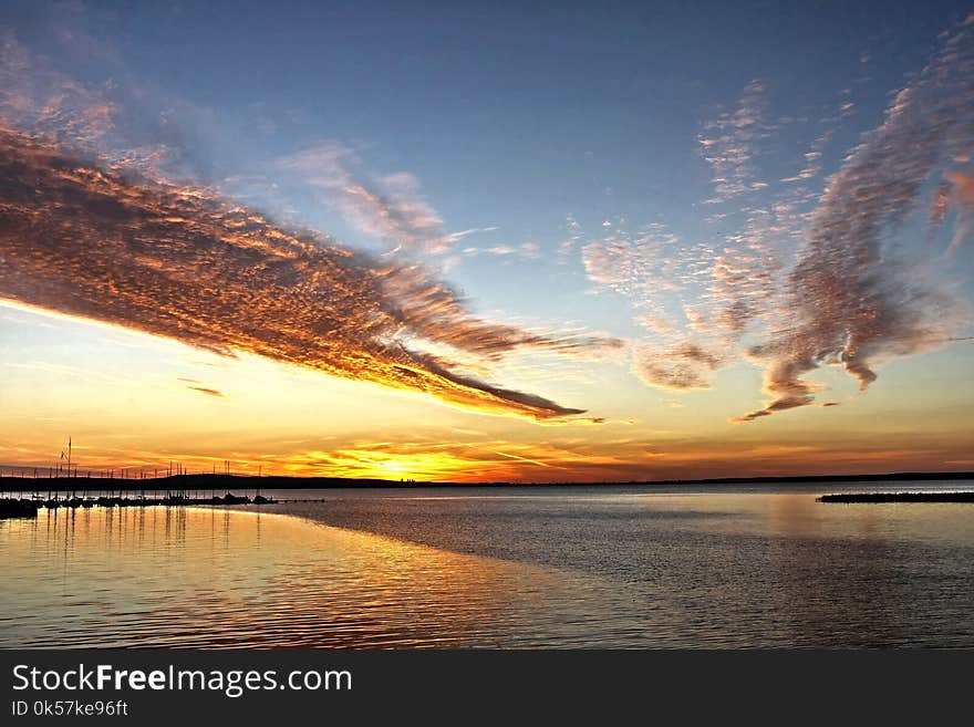 Sky, Horizon, Reflection, Sunrise