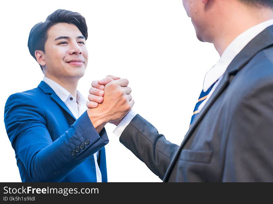 Business handshake and teamwork