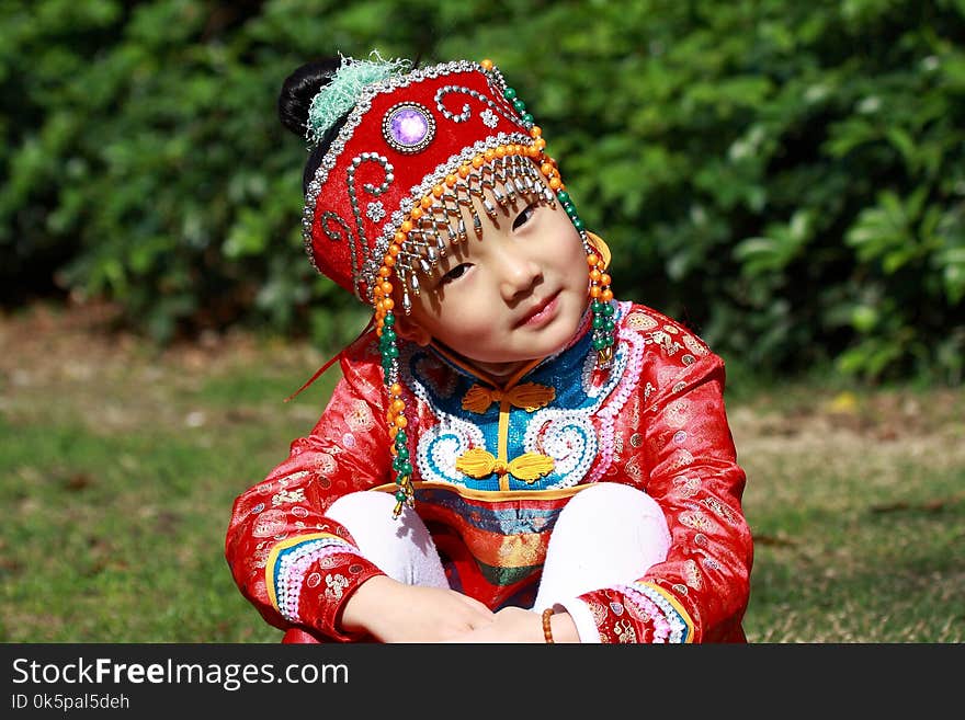 Child, Headgear, Plant, Grass