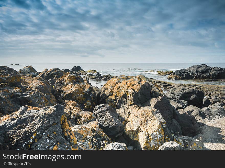 Sea, Sky, Rock, Coast