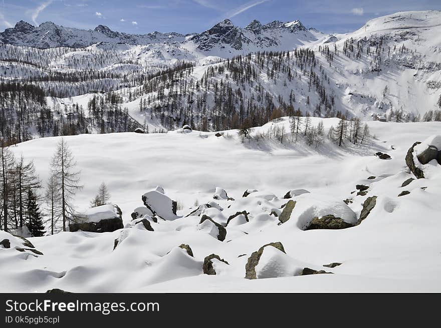 Snow, Winter, Wilderness, Mountainous Landforms