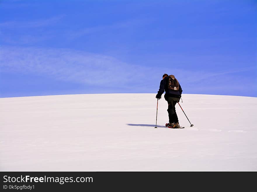 Ski Pole, Sky, Cloud, Mountainous Landforms