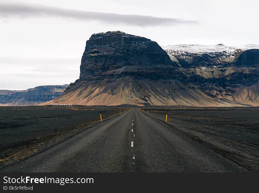 Road In Iceland. Spring Time.