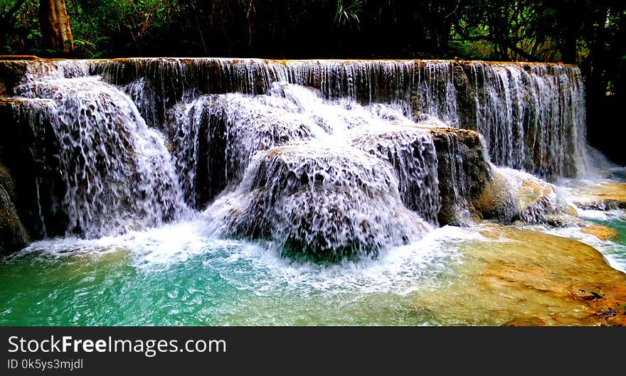 Very beautiful waterfall at Luang prabang. Very beautiful waterfall at Luang prabang.