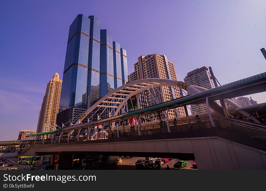 Low angle view of building, Chong Nonsi, Bangkok, Thailand