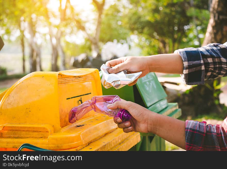 Child Volunteer Help Garbage Collection Charity.