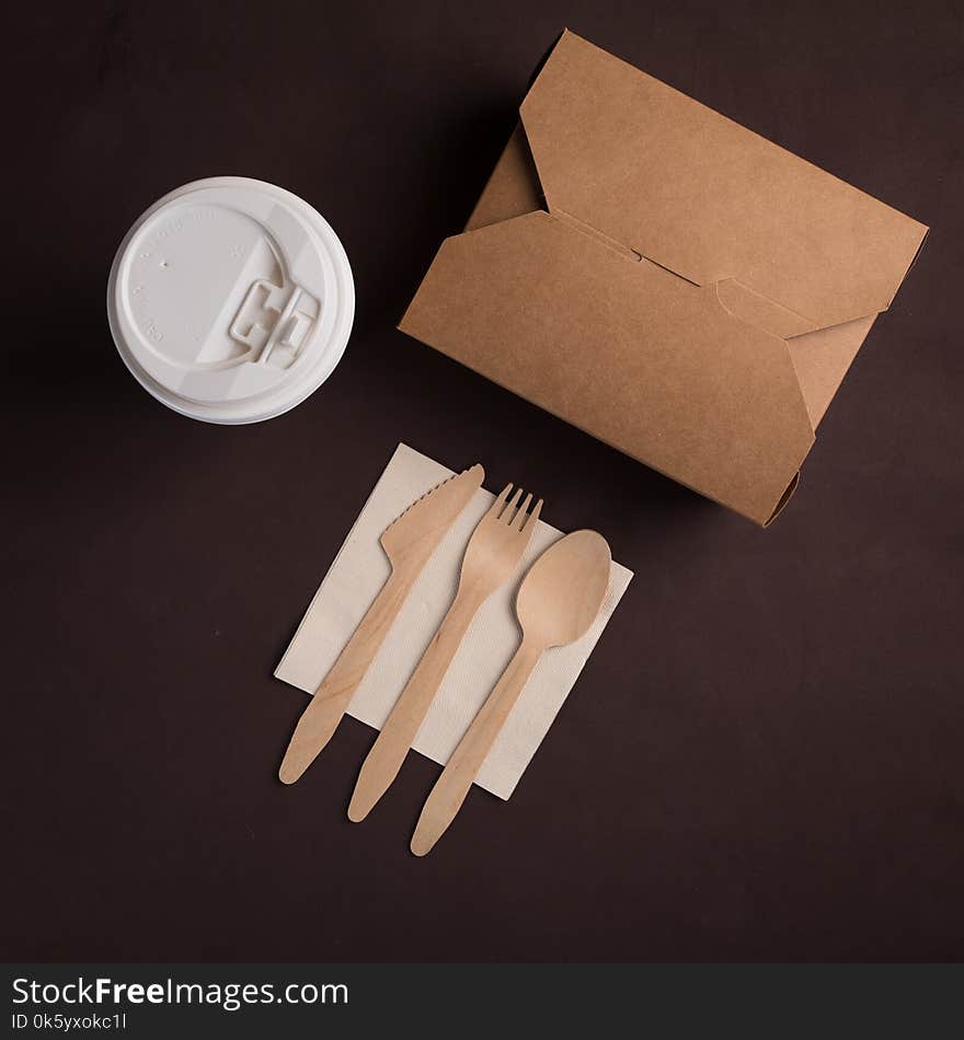 Disposable table wares on table