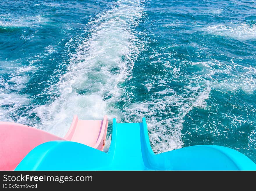 Slider On The Boat In The Ocean