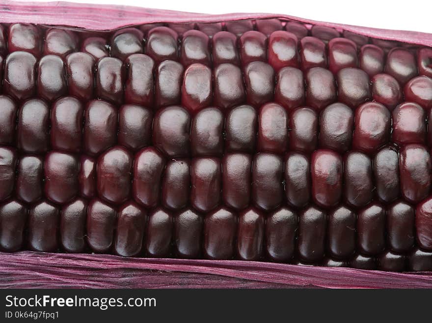 Purple corn isolated on white background