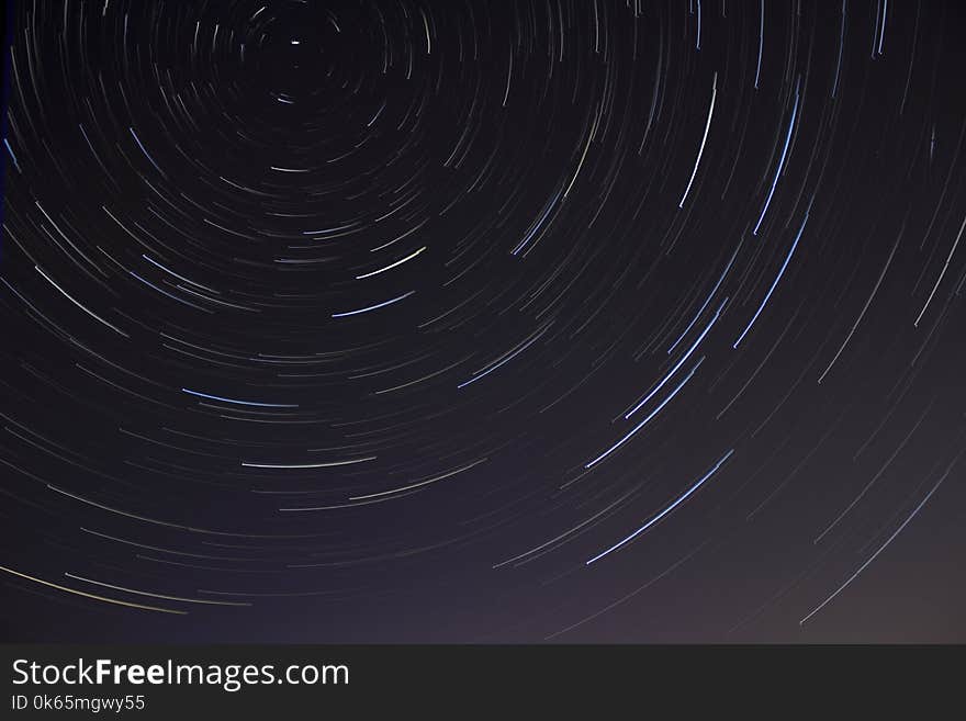 Time Lapse Photo of Stars on Night