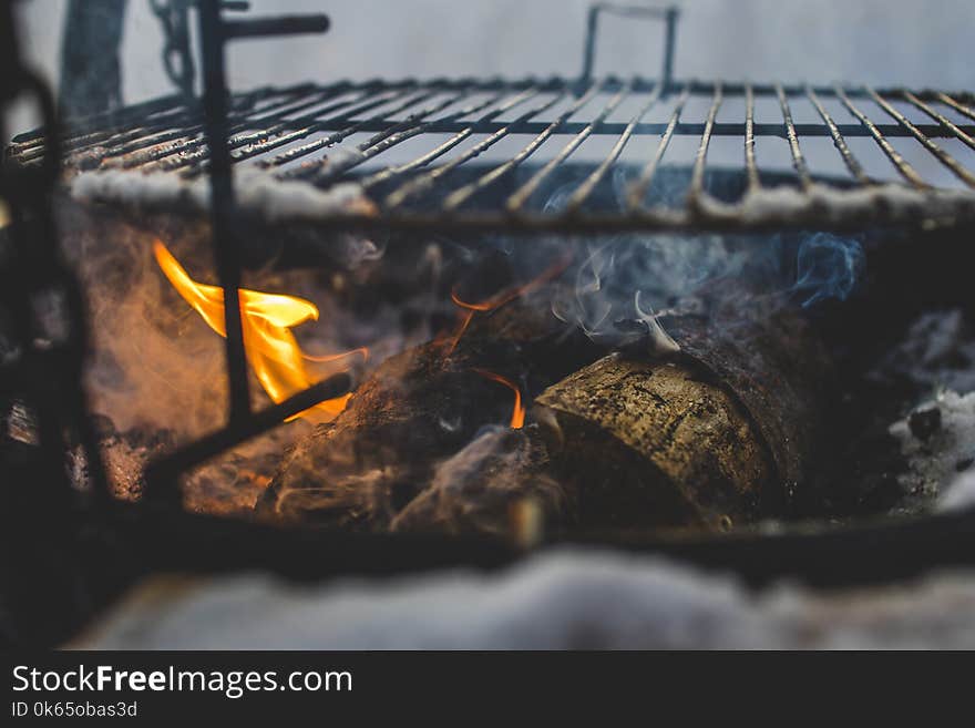 Firewood Below Grill