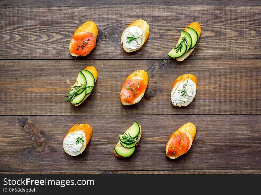 Fitness Breskfast With Homemade Sandwiches On Wooden Background Top View Mockup