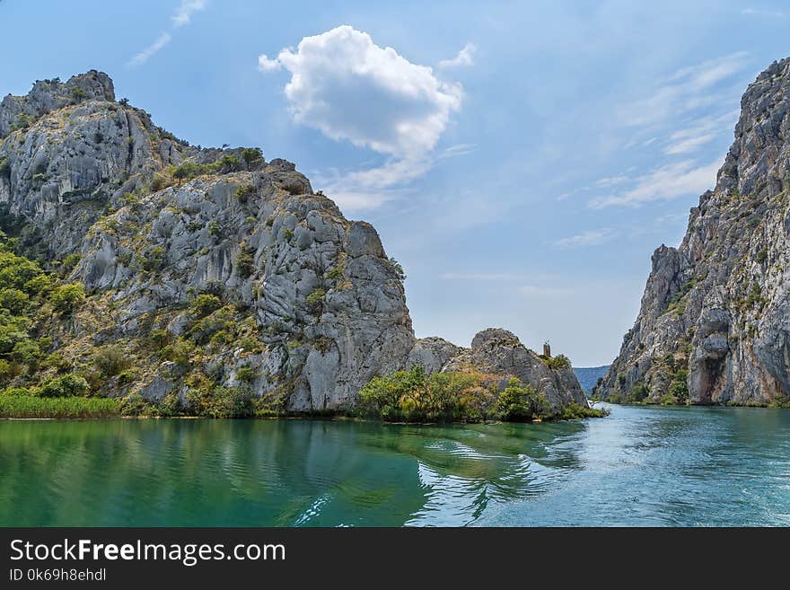 Rocks along the banks of the river in the national park Krka, Croatia. Rocks along the banks of the river in the national park Krka, Croatia