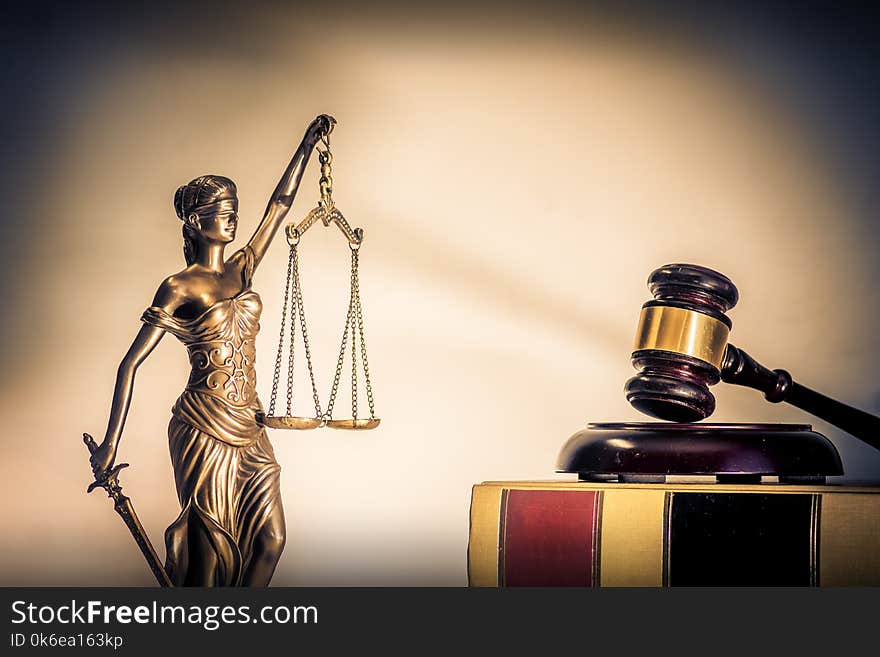 Legal law concept image with scales of justice, gavel and books. Legal law concept image with scales of justice, gavel and books