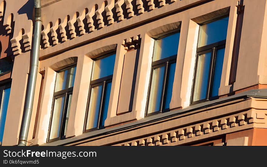 Windows in the building as a background .