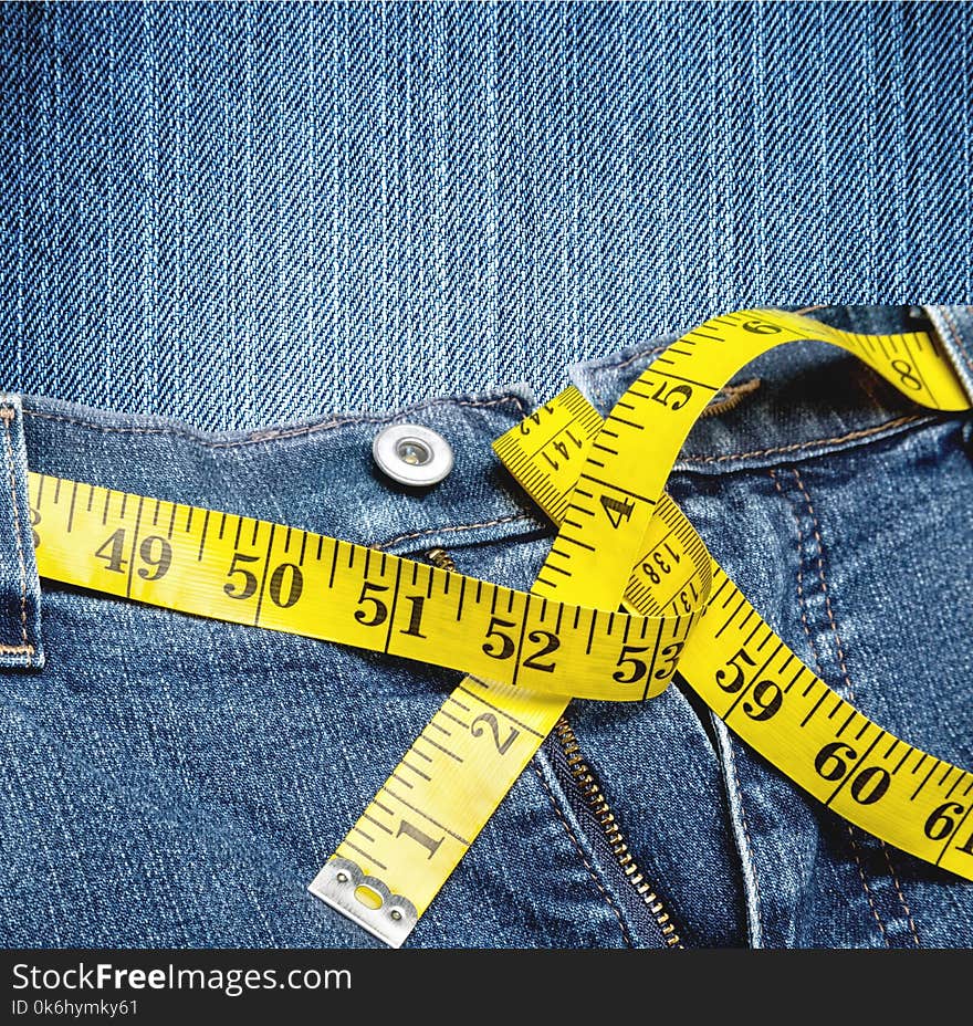 Jeans weight measuring clothing too small loss dieting